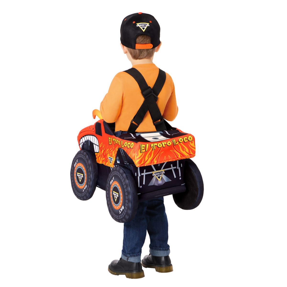 Toddler El Toro Loco Ride-Along Costume - Monster Jam ORANGE