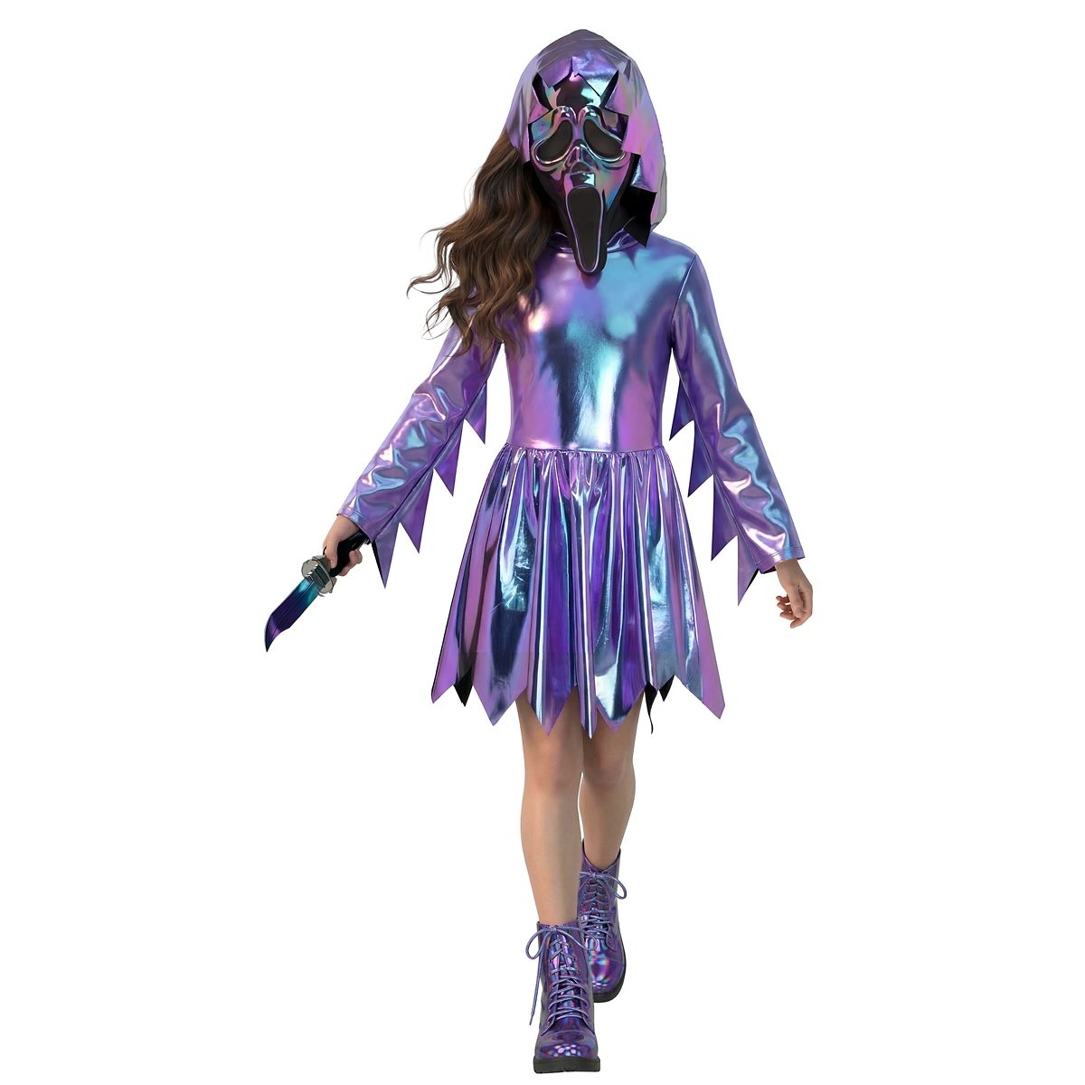 Kids Two-Tone Chrome Dress Costume CHROME