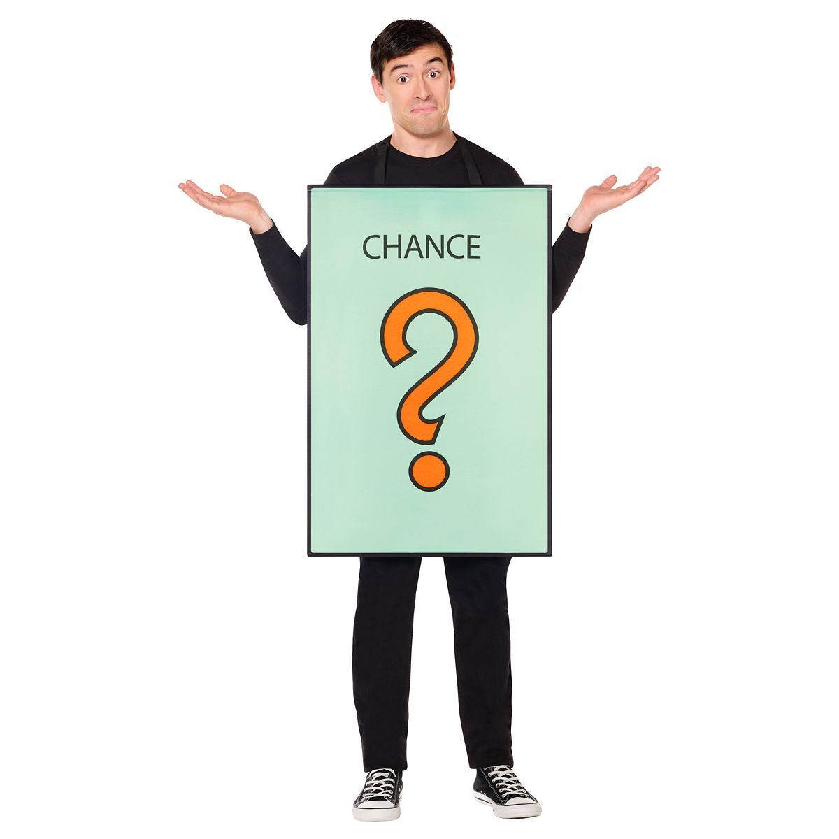 Adult 4-in-1 Monopoly Cards Costume BLUE/GREEN