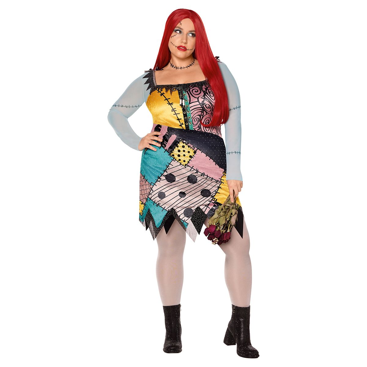 Adult Bling Sally Costume - The Nightmare Before Christmas MULTI-COLOR