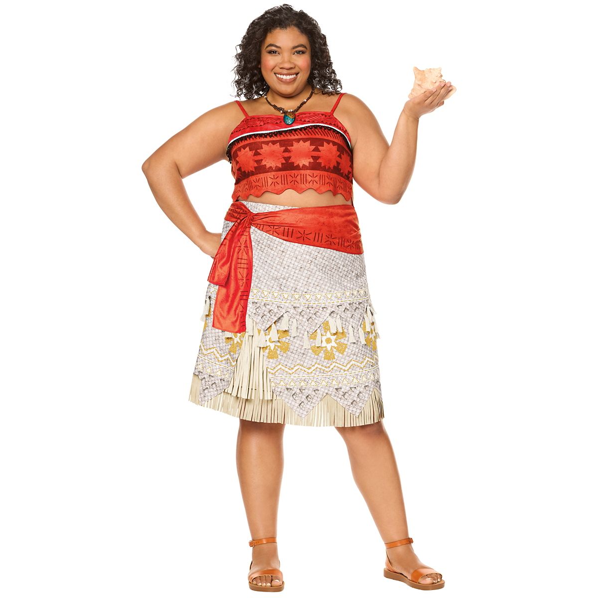 Adult Moana Plus Size Costume - Disney Princess RED