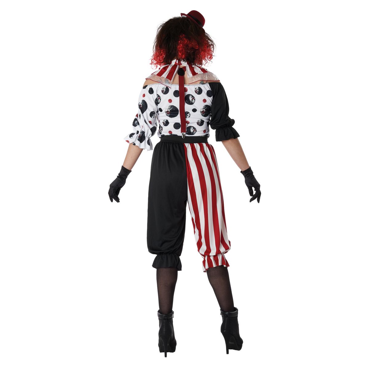 Adult Kreepy Klown Plus Size Costume RED/WHITE/BLACK