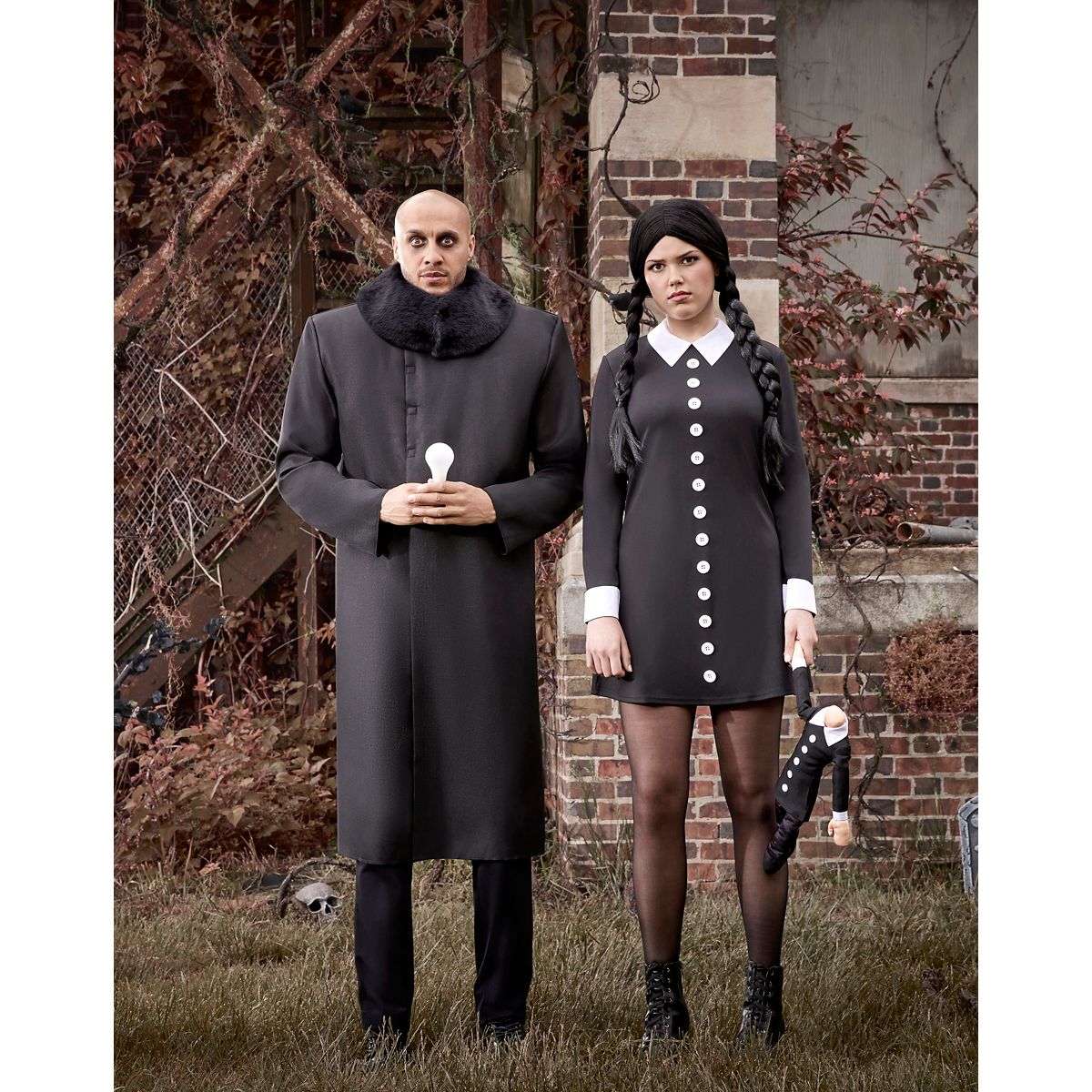 Adult Uncle Fester Costume - The Addams Family BLACK