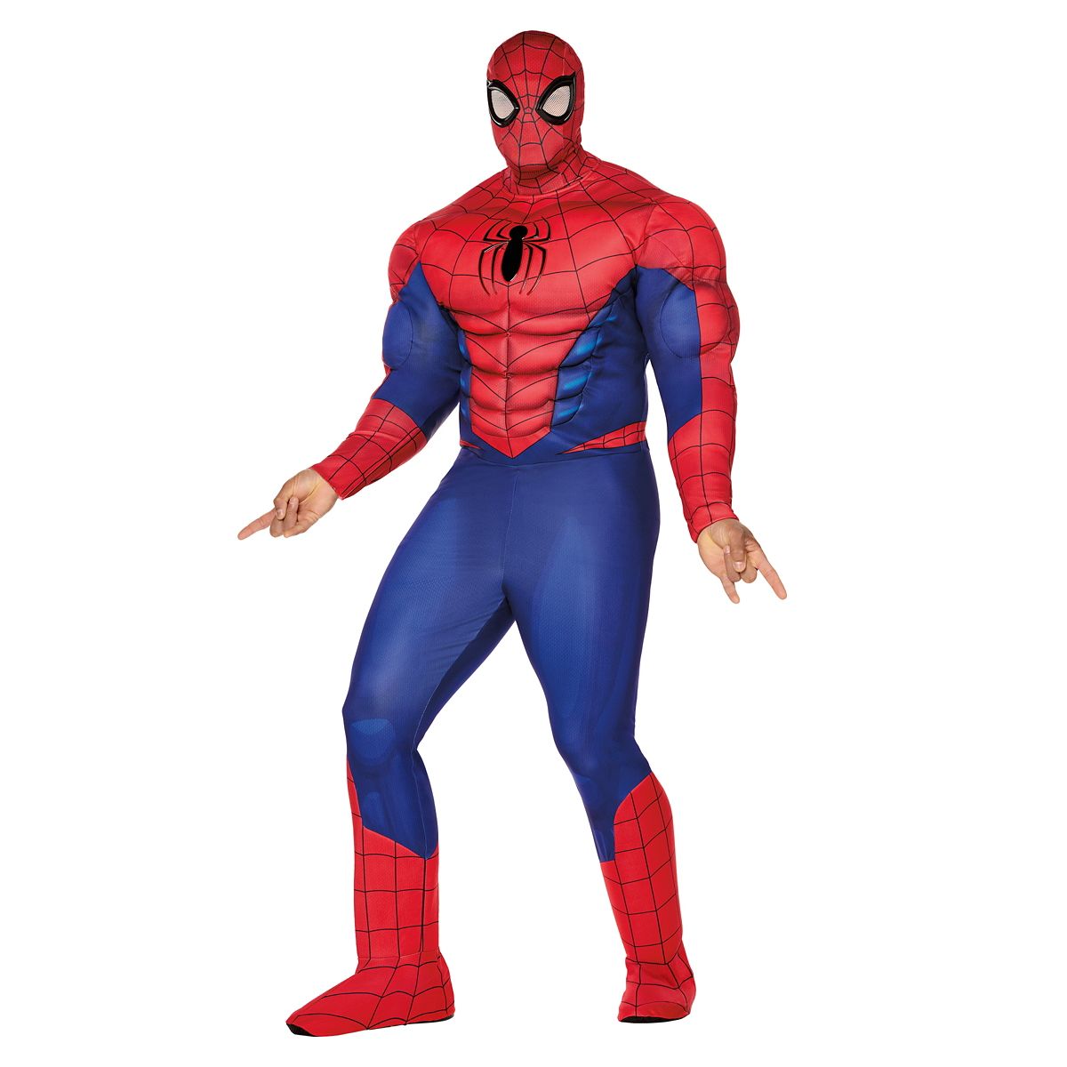 Adult Spider-Man Muscle Suit Costume - Marvel RED / BLUE