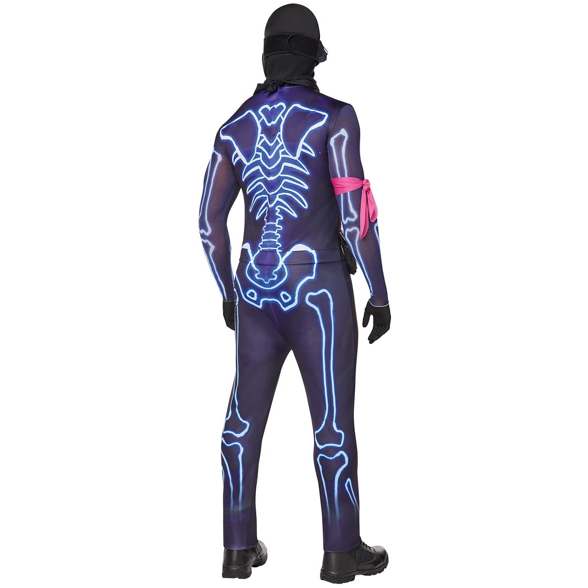 Adult Light-Up Fortnite Party Trooper Costume BLACK