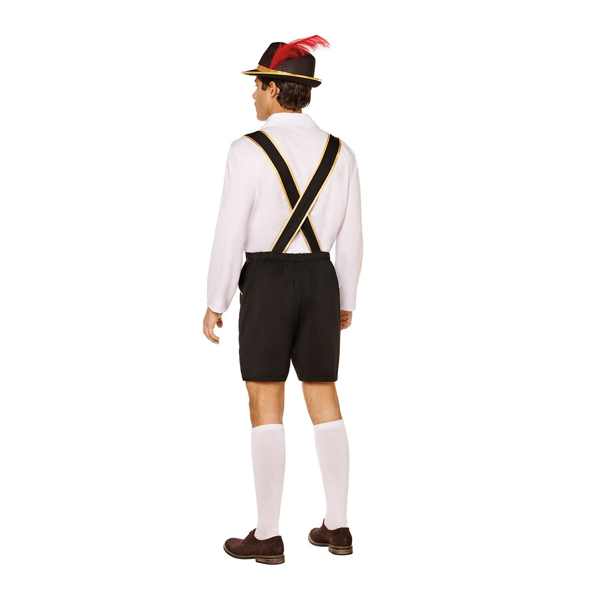 Adult Oktoberfest Lederhosen Costume BLACK