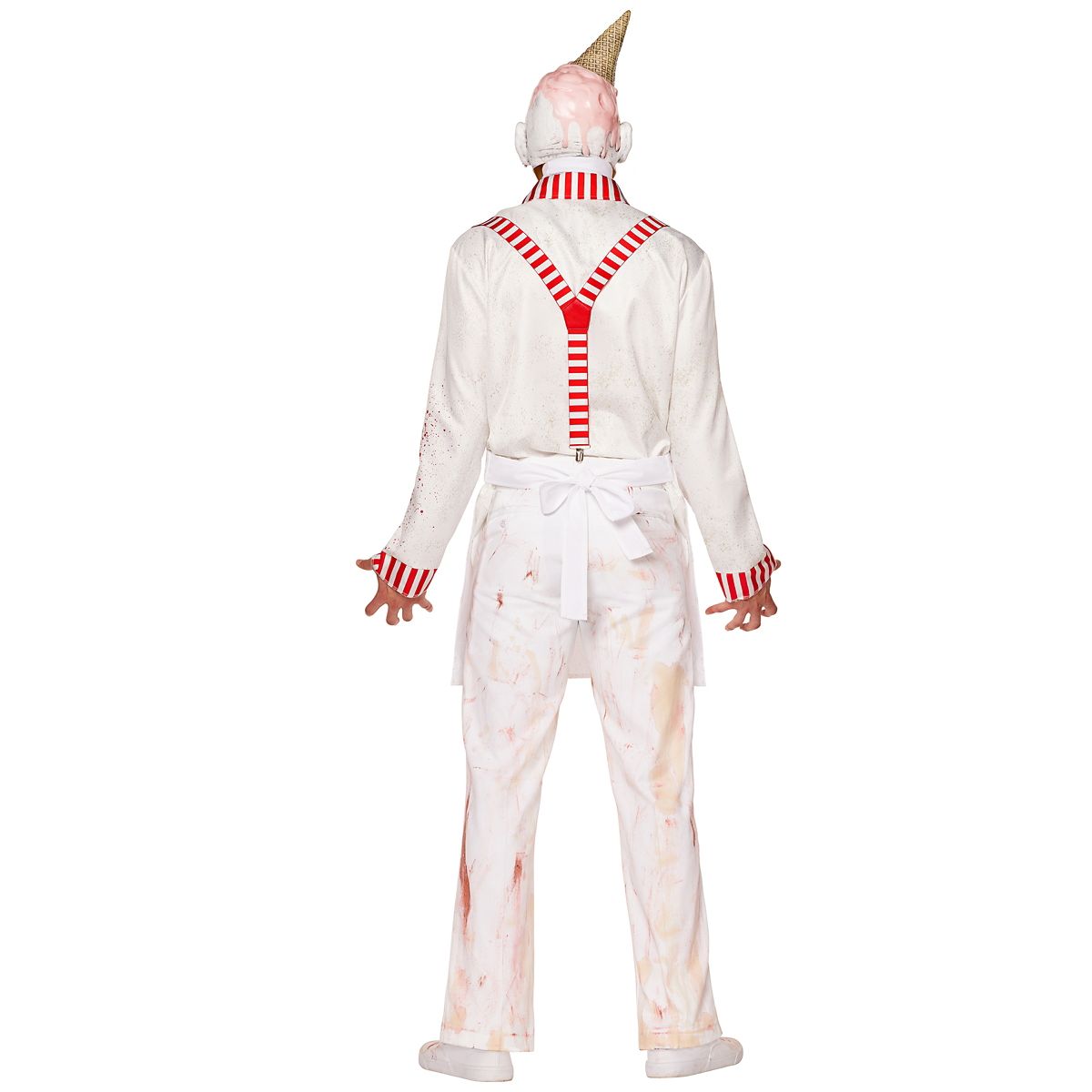 Adult I-Scream Man Clown Costume WHITE - MULTI