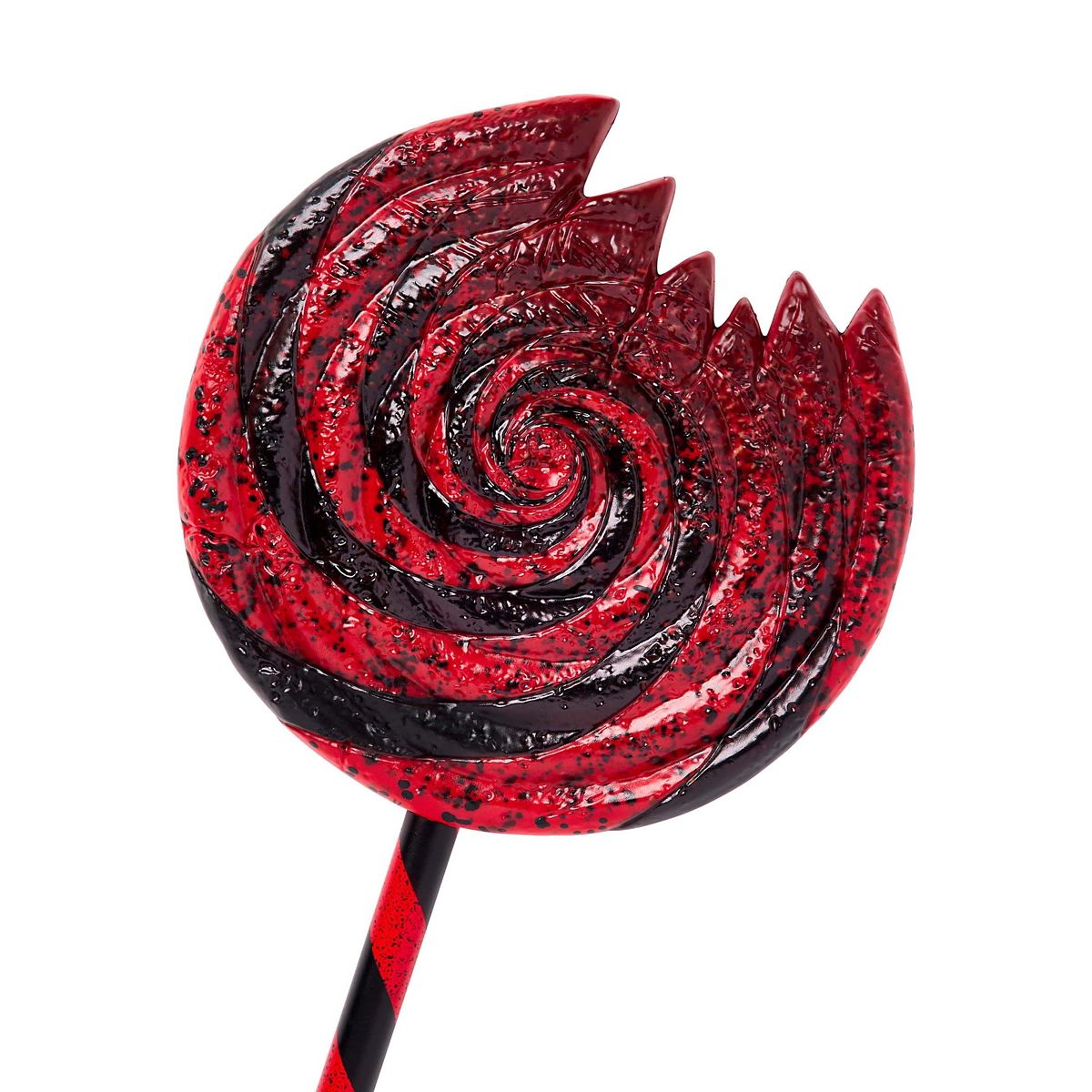Scary Clown Spiral Lollipop BLACK AND RED