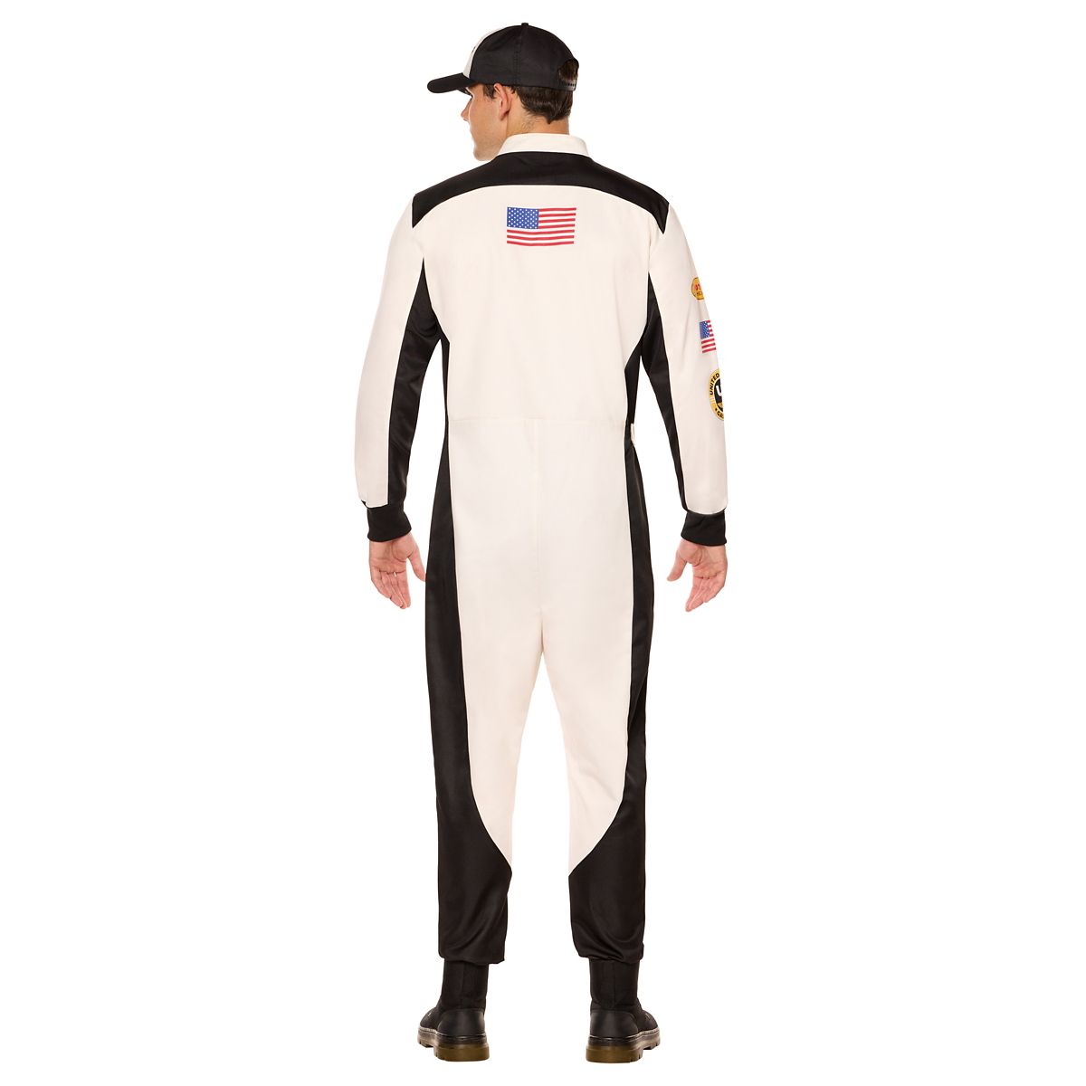 Adult Racing Jumpsuit Costume BLACK AND WHITE