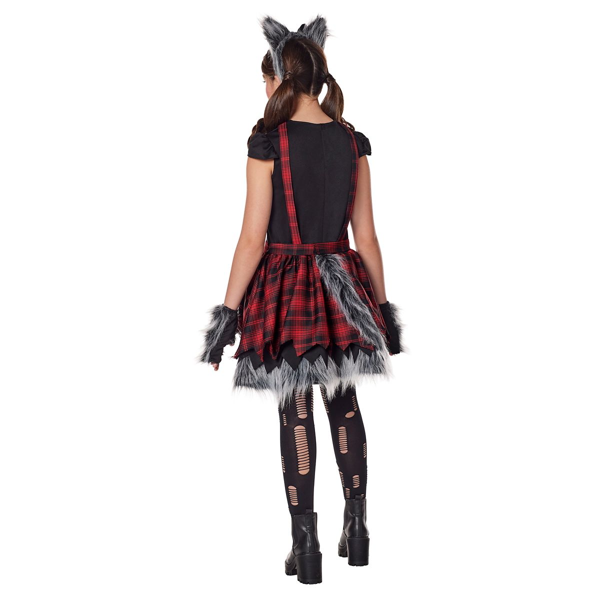 Kids Wolf Cutie Dress Costume BLACK AND RED
