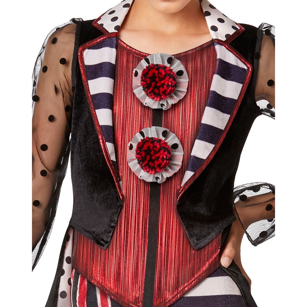Kids Dark Vintage Clown Costume BLACK AND IVORY