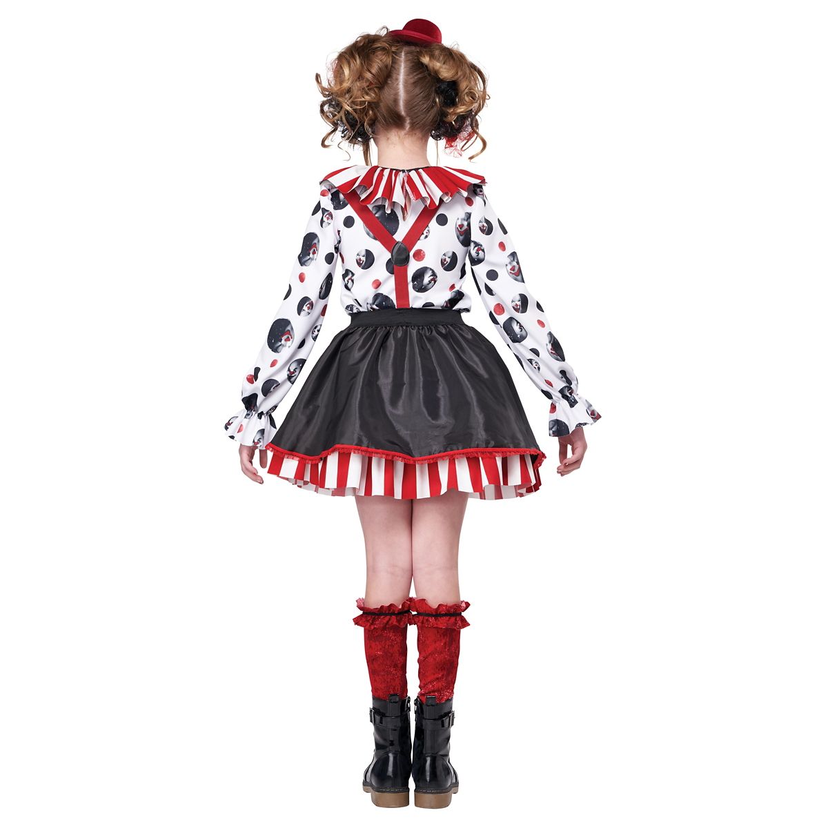 Kids Sinister Clown Costume RED/WHITE/BLACK