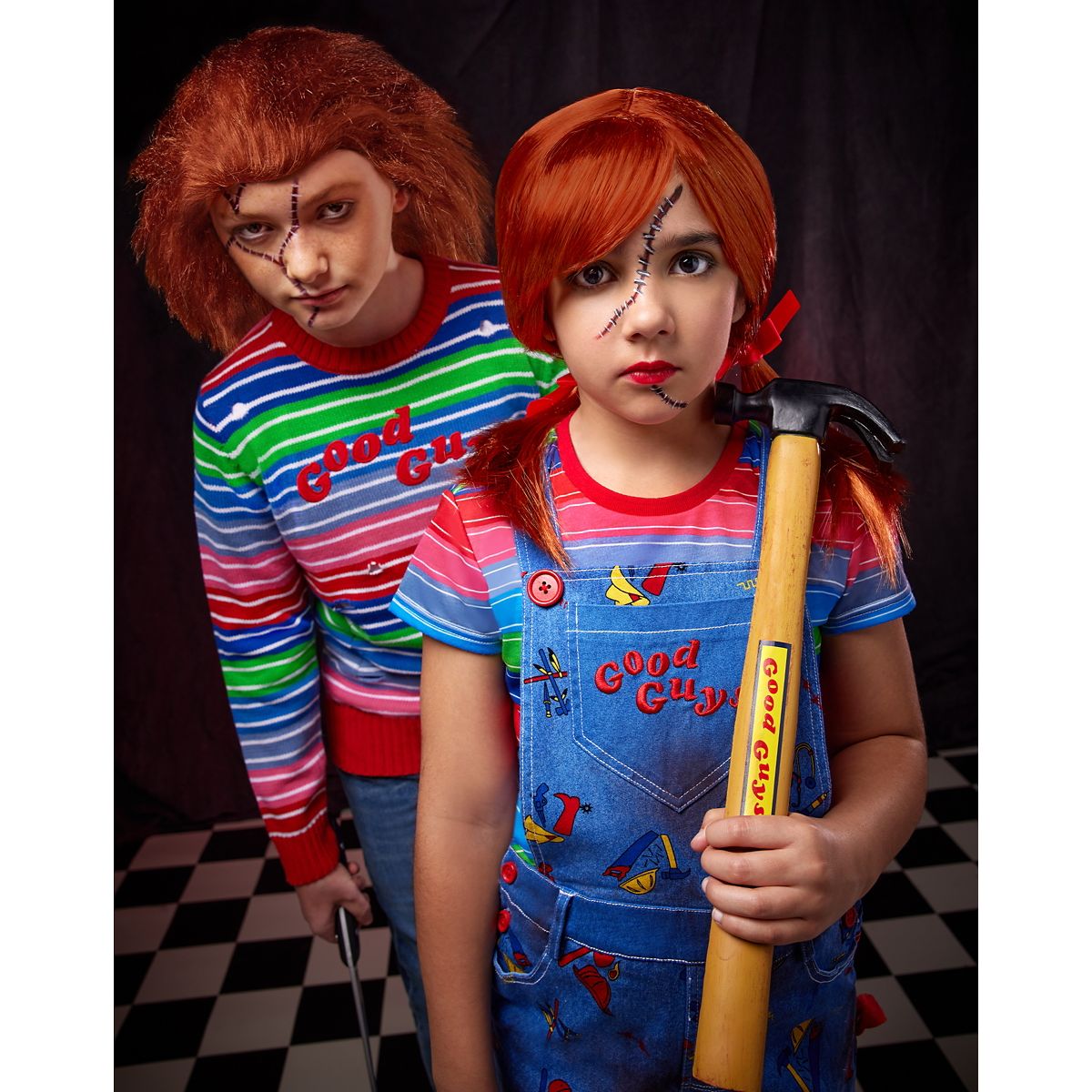 Kids Chucky Overalls Costume MULTI-COLOR