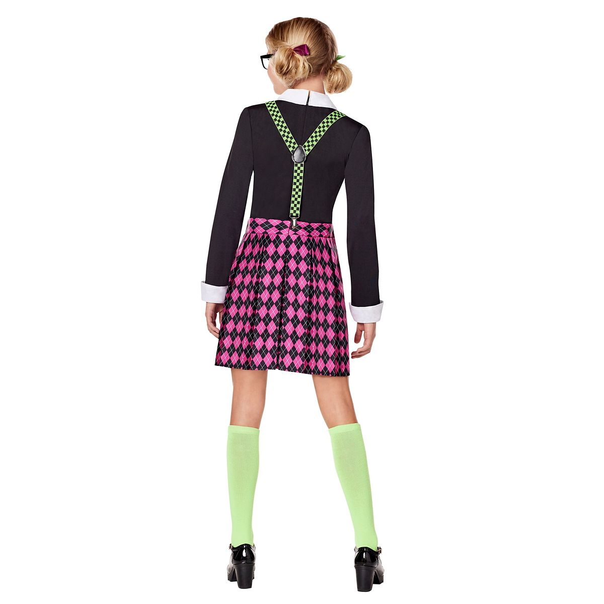 Kids Neon Misfit Nerd Costume NEON PINK