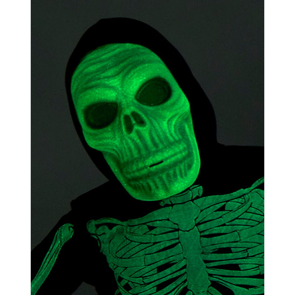 Kids Glow Skeleton Costume BLACK
