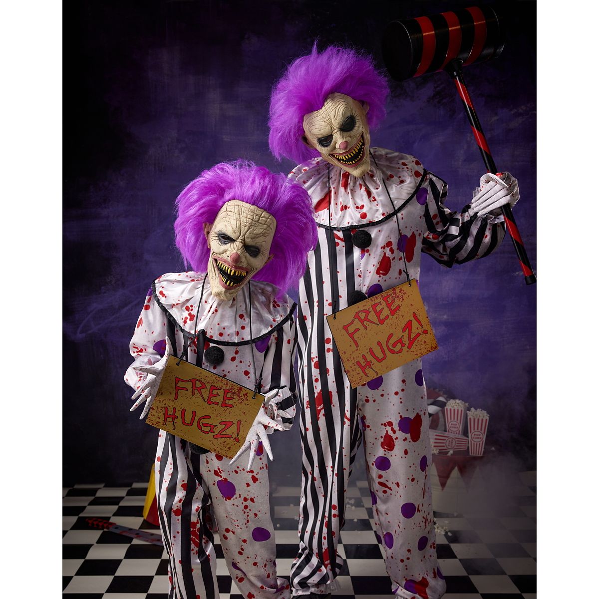 Kids Hugz the Clown Costume PURPLE