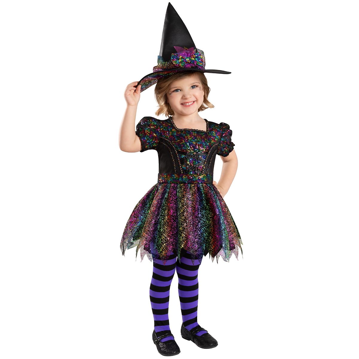 Toddler Sequin Witch Costume BLACK