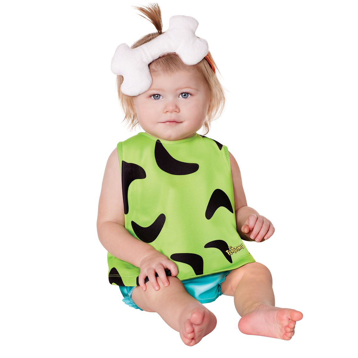 Baby Pebbles Costume - The Flintstones BLACK AND GREEN