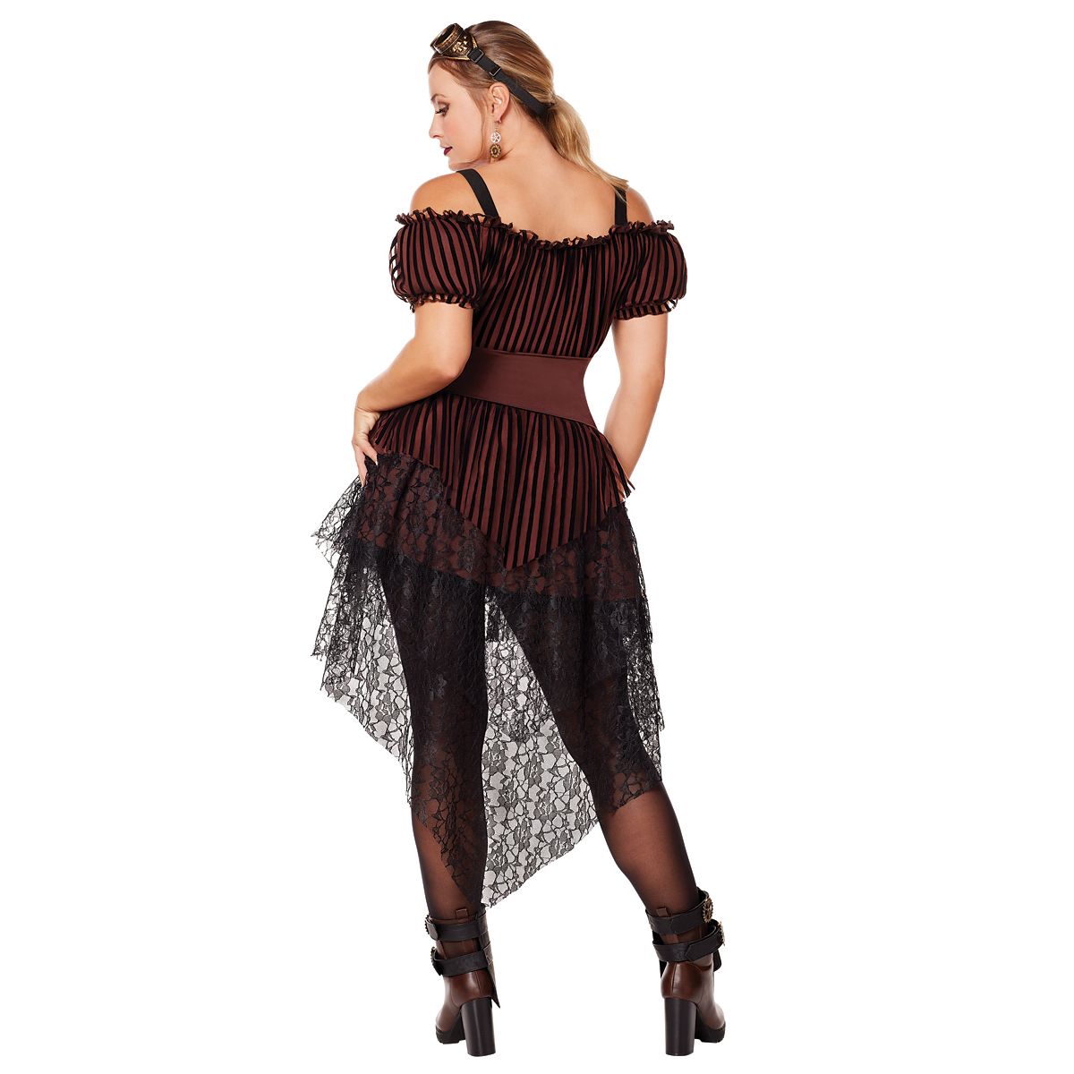 Adult Queen of Steampunk Plus Size Costume BLACK