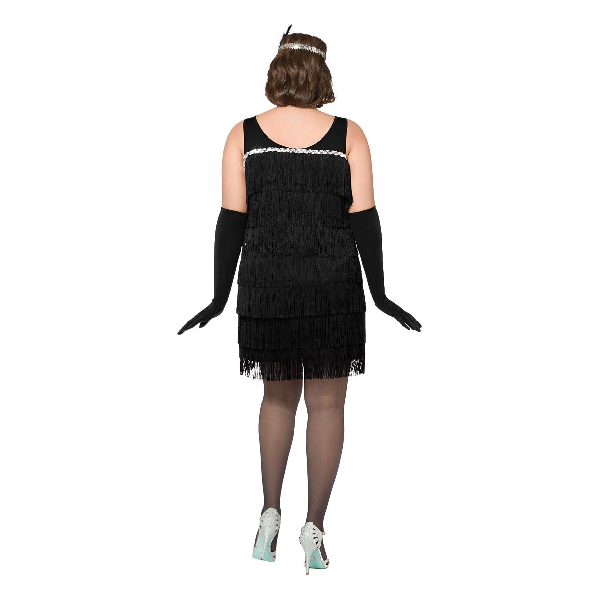 Adult Black Fancy Flapper Dress Costume BLACK