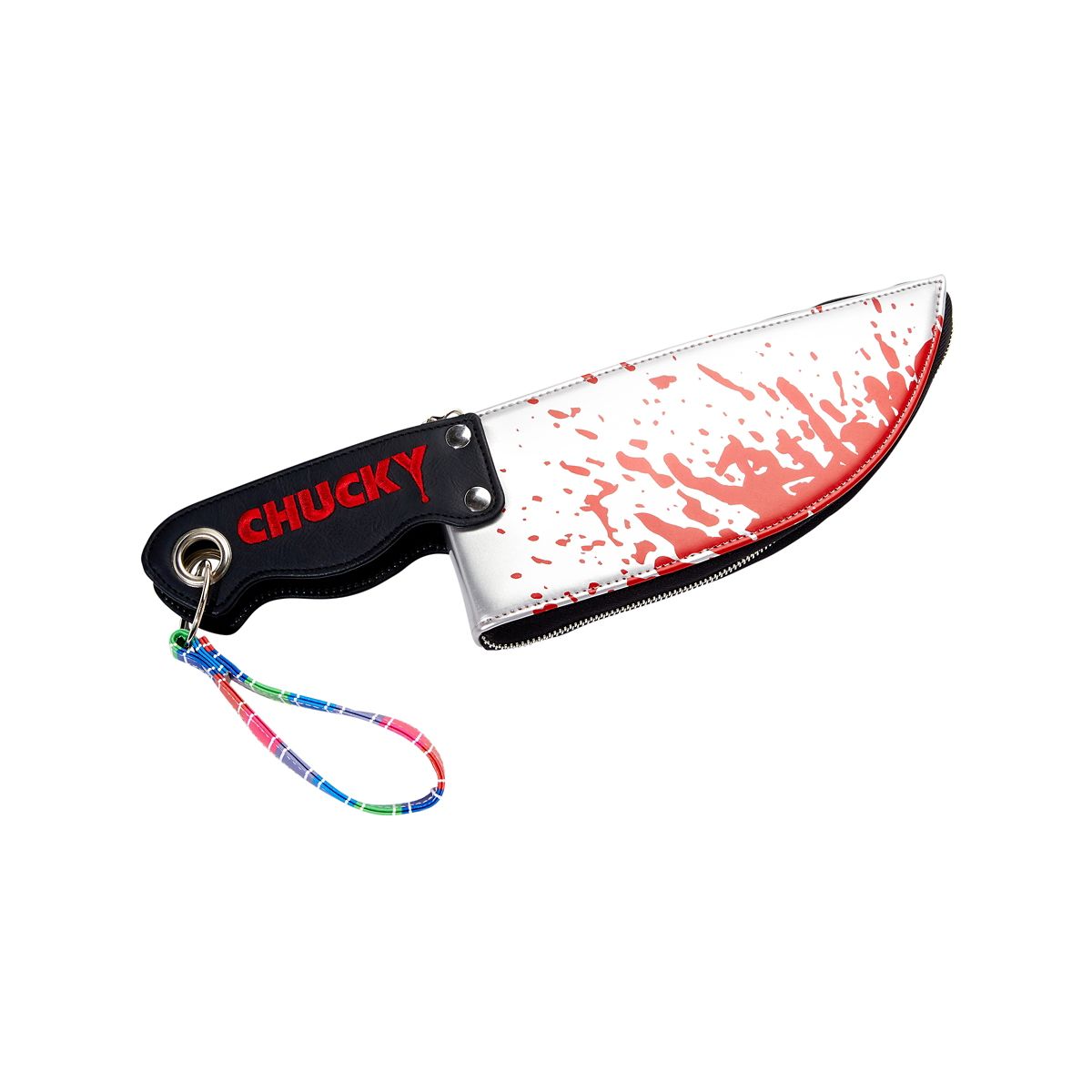 Chucky Knife Wristlet Bag BLACK AND SILVER