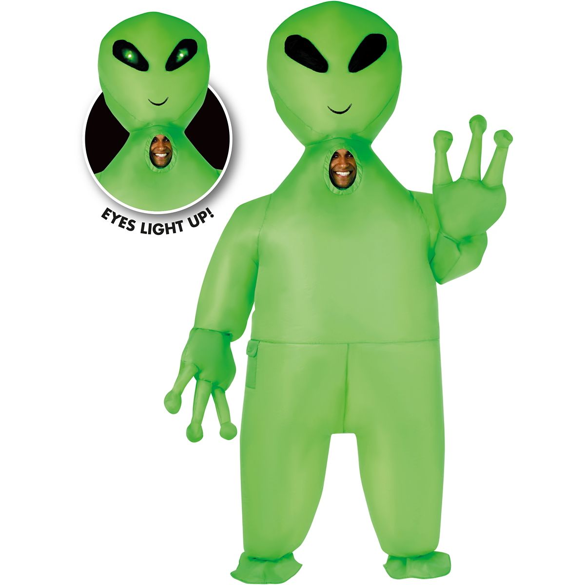 Adult Inflatable Alien Costume GREEN