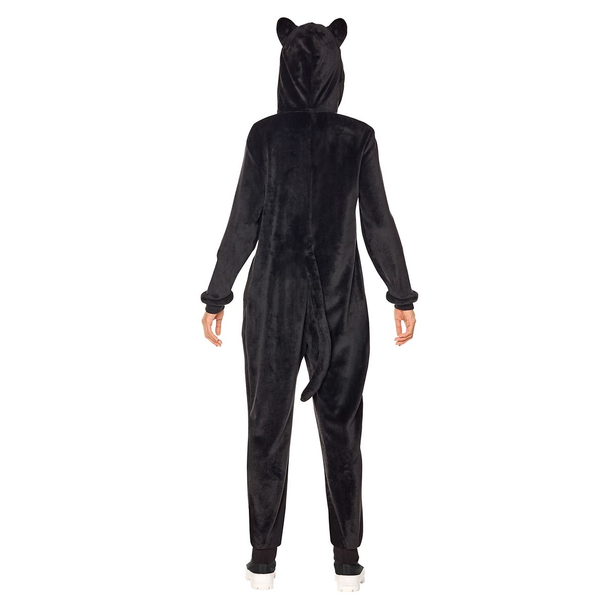 Adult Black Cat Jumpsuit Costume BLACK