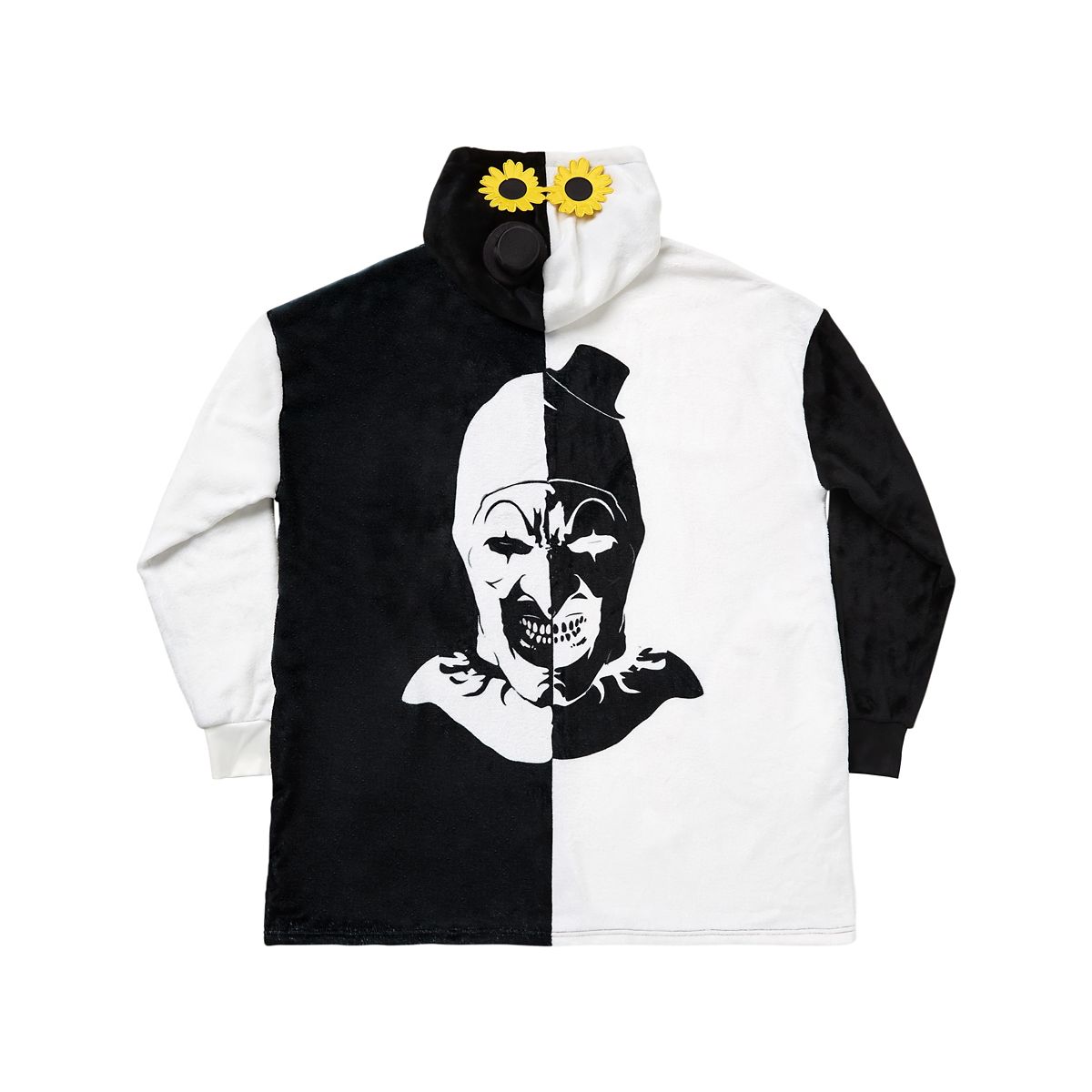 Art the Clown Wearable Fleece Blanket - Terrifier BLACK AND WHITE