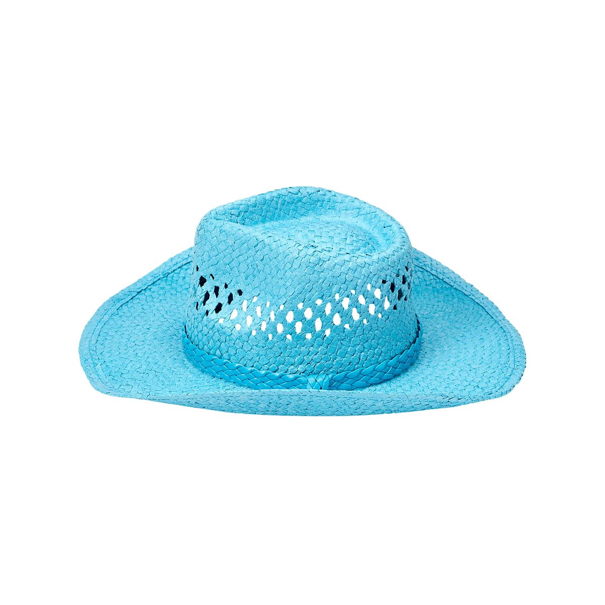 Blue Straw Cowboy Hat BLUE