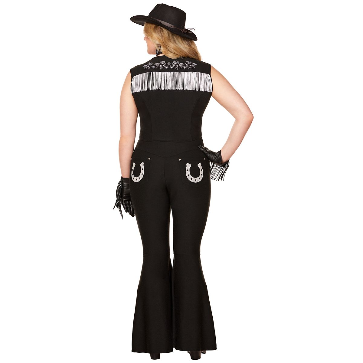 Adult Western Jumpsuit Costume BLACK