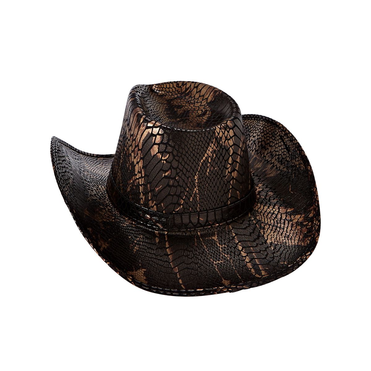Snakeskin Cowboy Hat BROWN