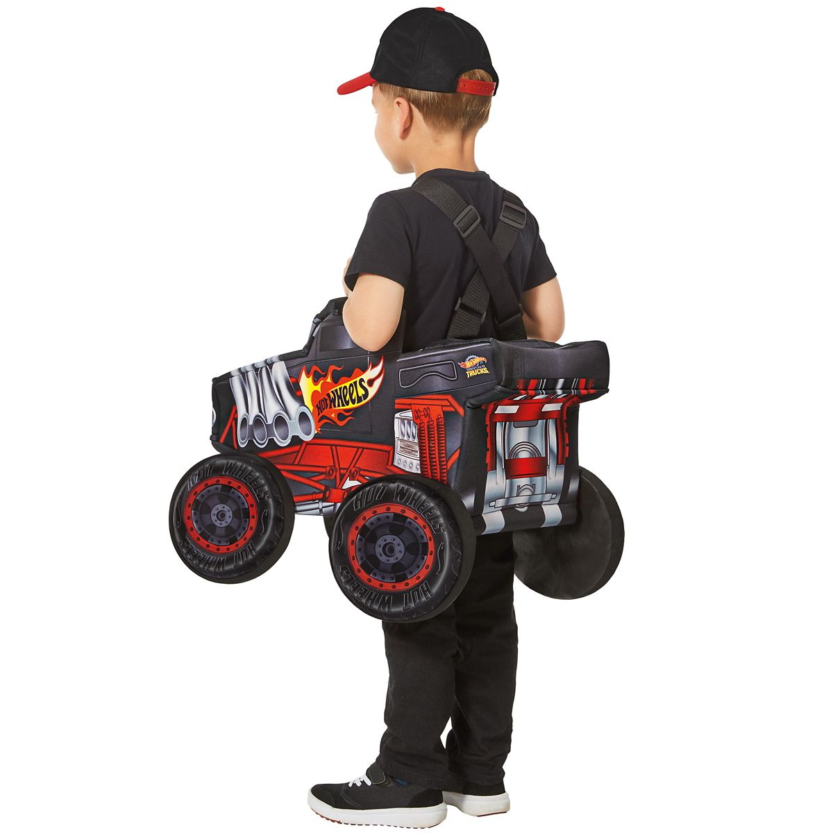 Toddler Bone Shaker Ride-Along Costume - Hot Wheels BLACK AND RED