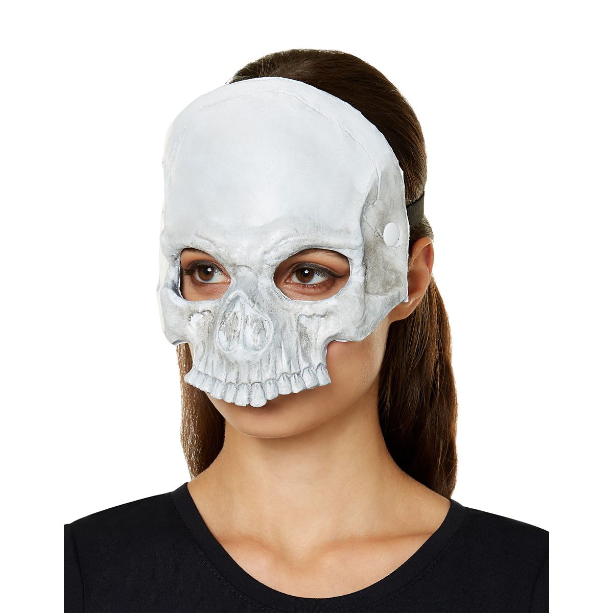 Horror Skeleton Half Mask WHITE