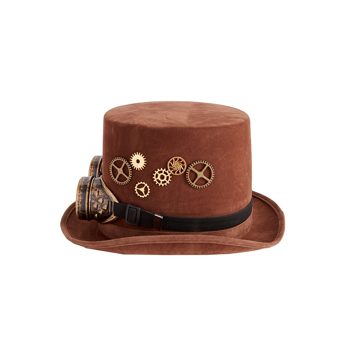Steampunk Top Hat With Goggles BROWN