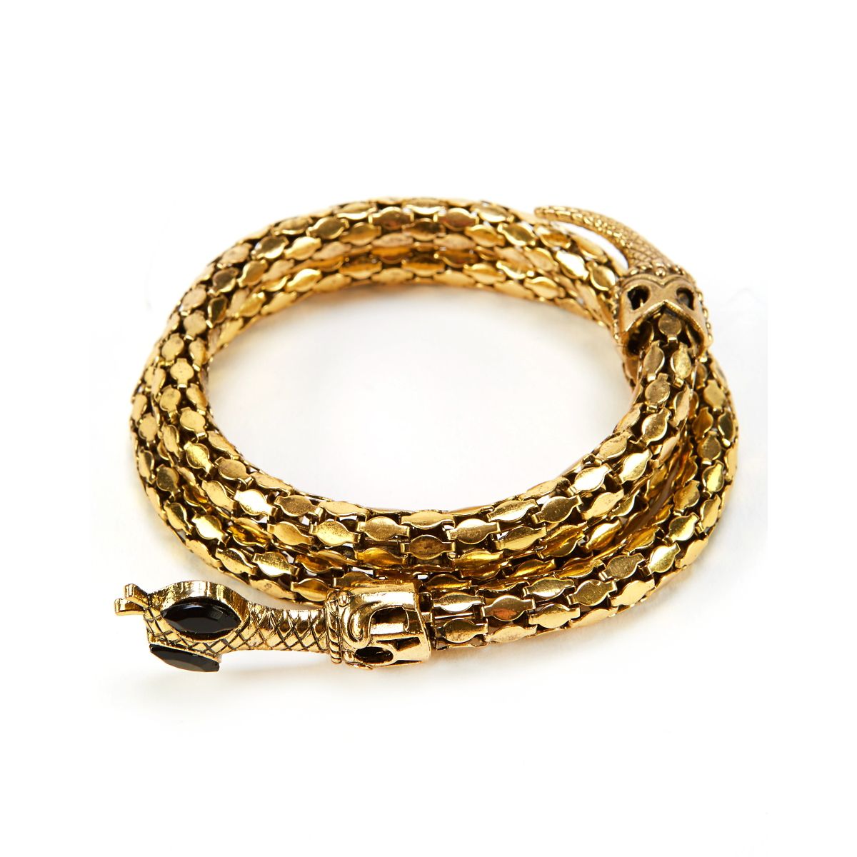 Goldtone Roman Snake Cuff GOLD