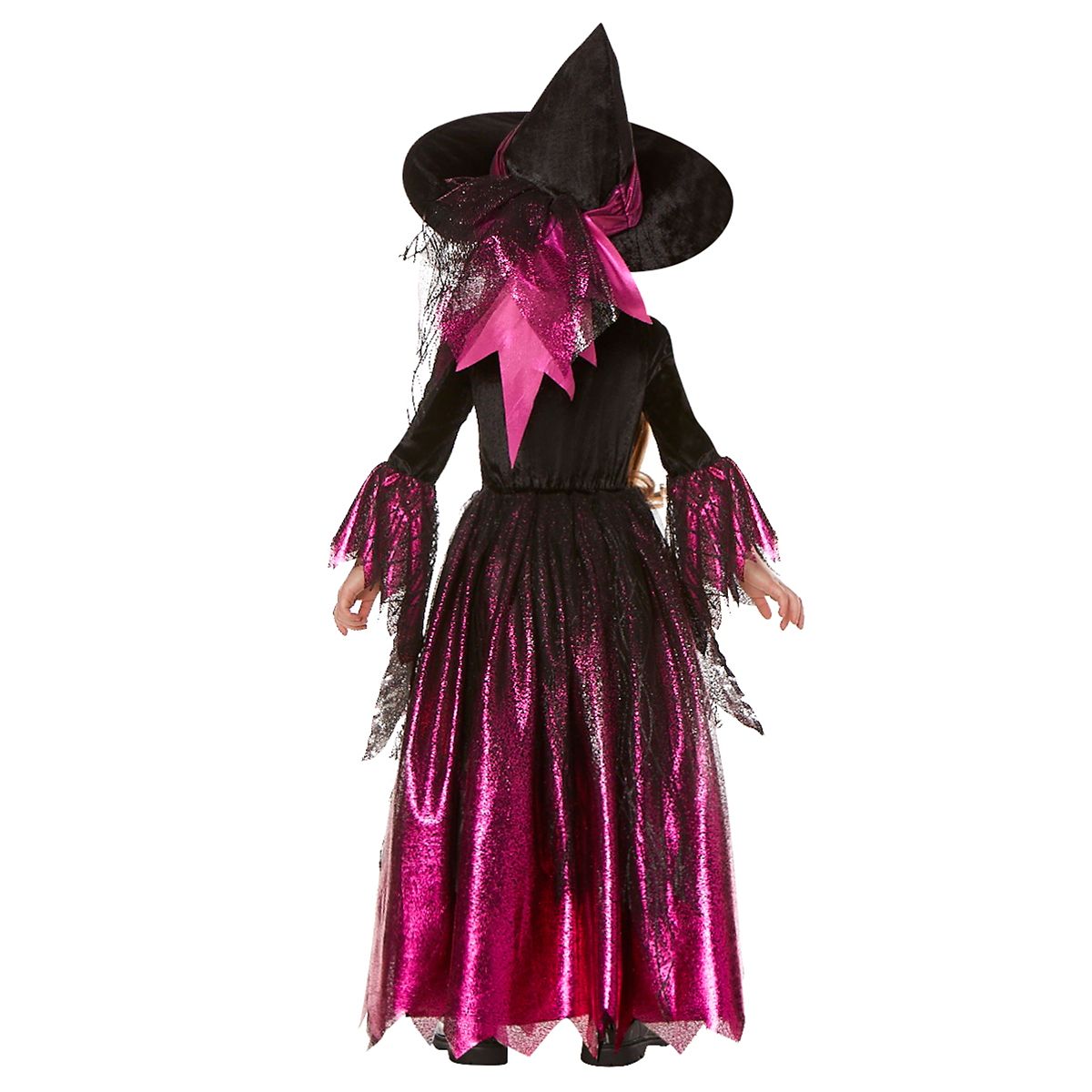 Toddler Shimmer Witch Costume BLACK AND PINK