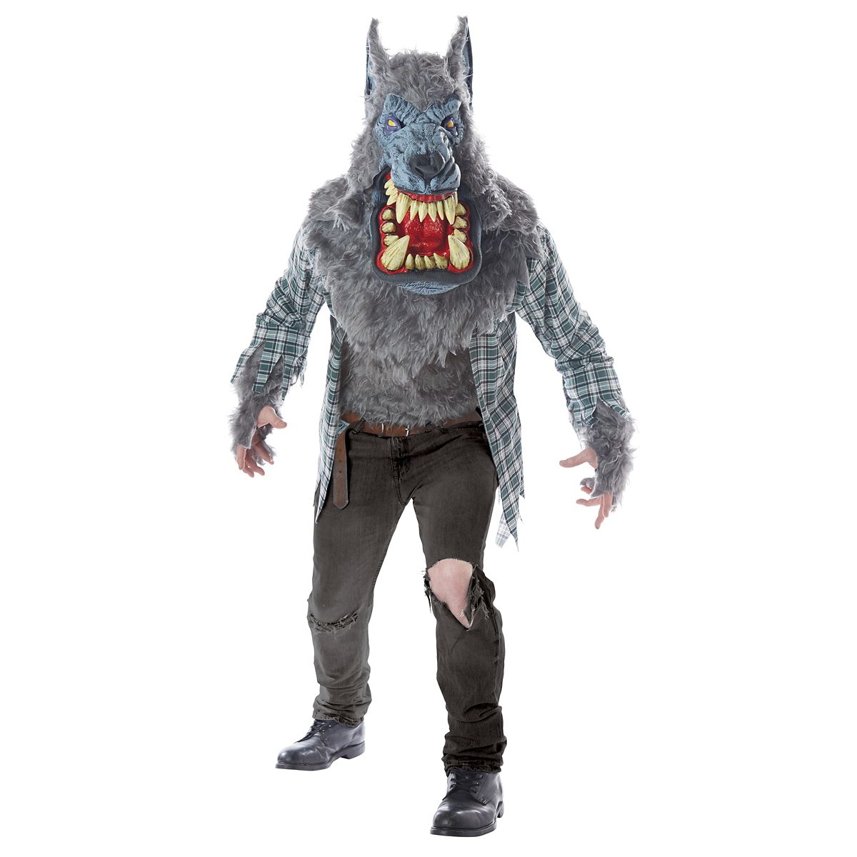 Adult Big Head Werewolf Costume MULTI-COLOR