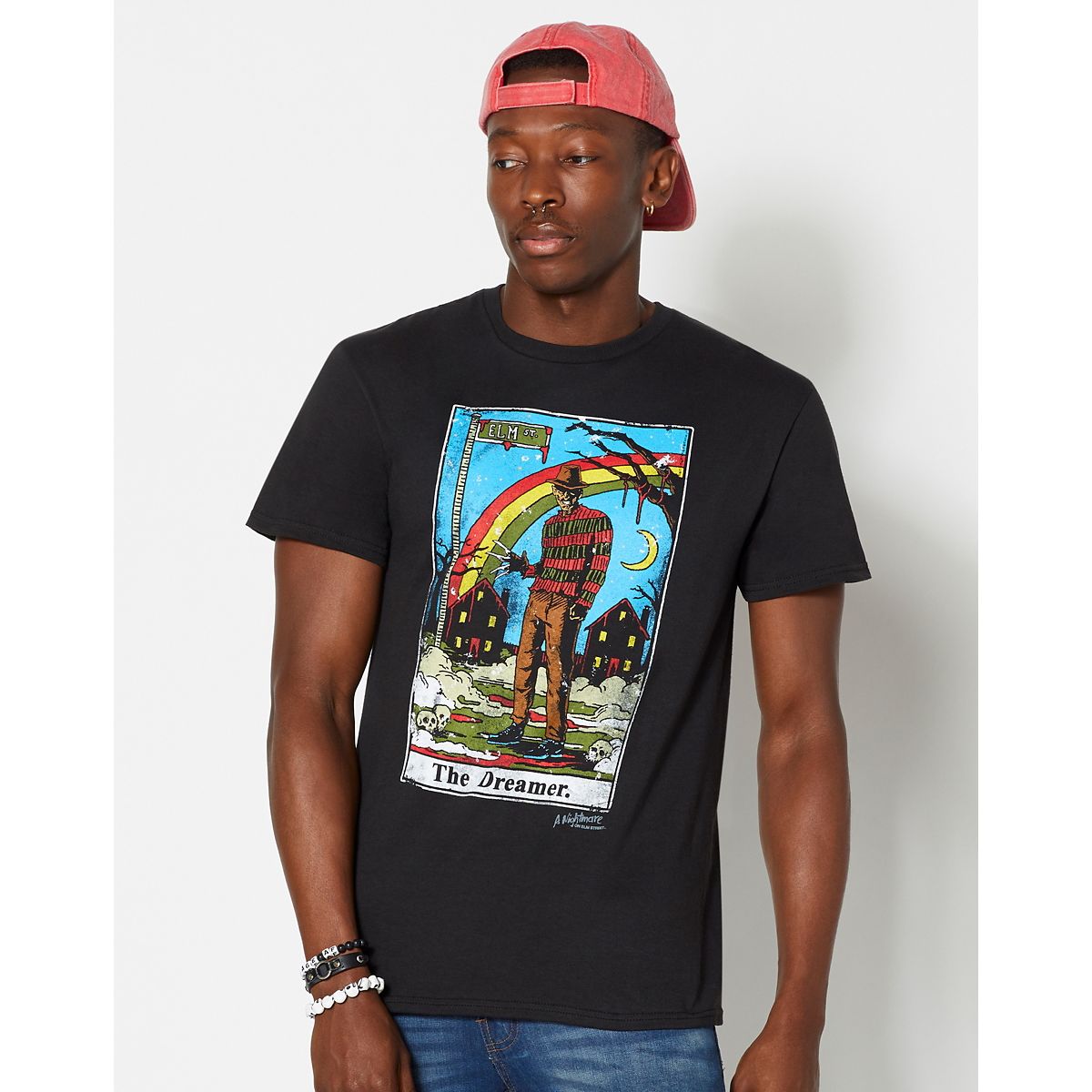 Freddy Krueger Tarot Card T Shirt - A Nightmare on Elm Street BLACK