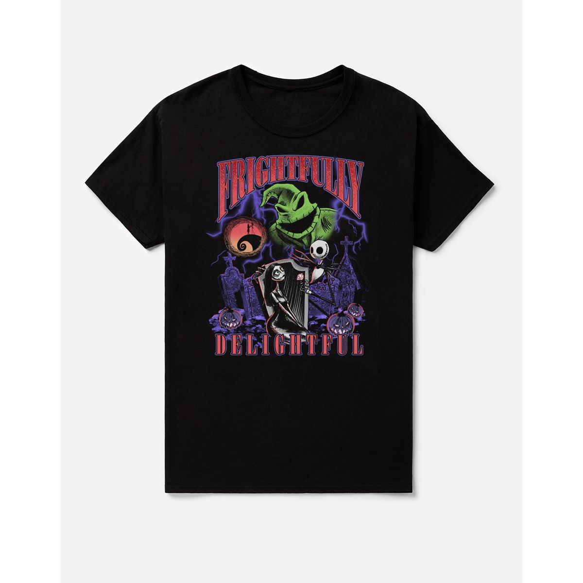 The Nightmare Before Christmas Frightfully Delightful T Shirt BLACK