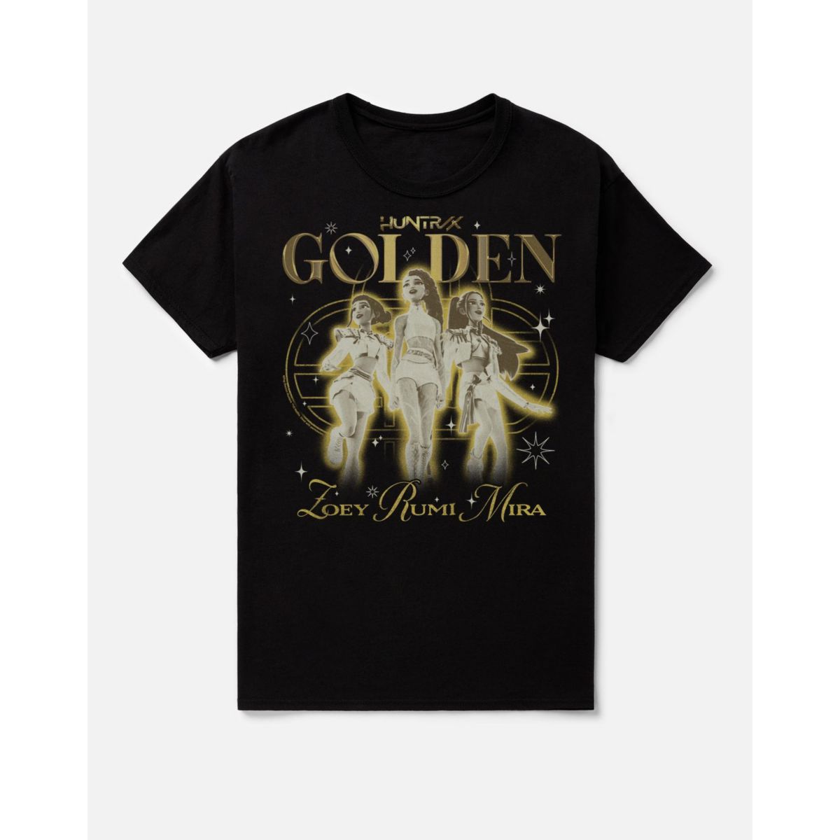Huntr/x Golden T Shirt - KPop Demon Hunters BLACK