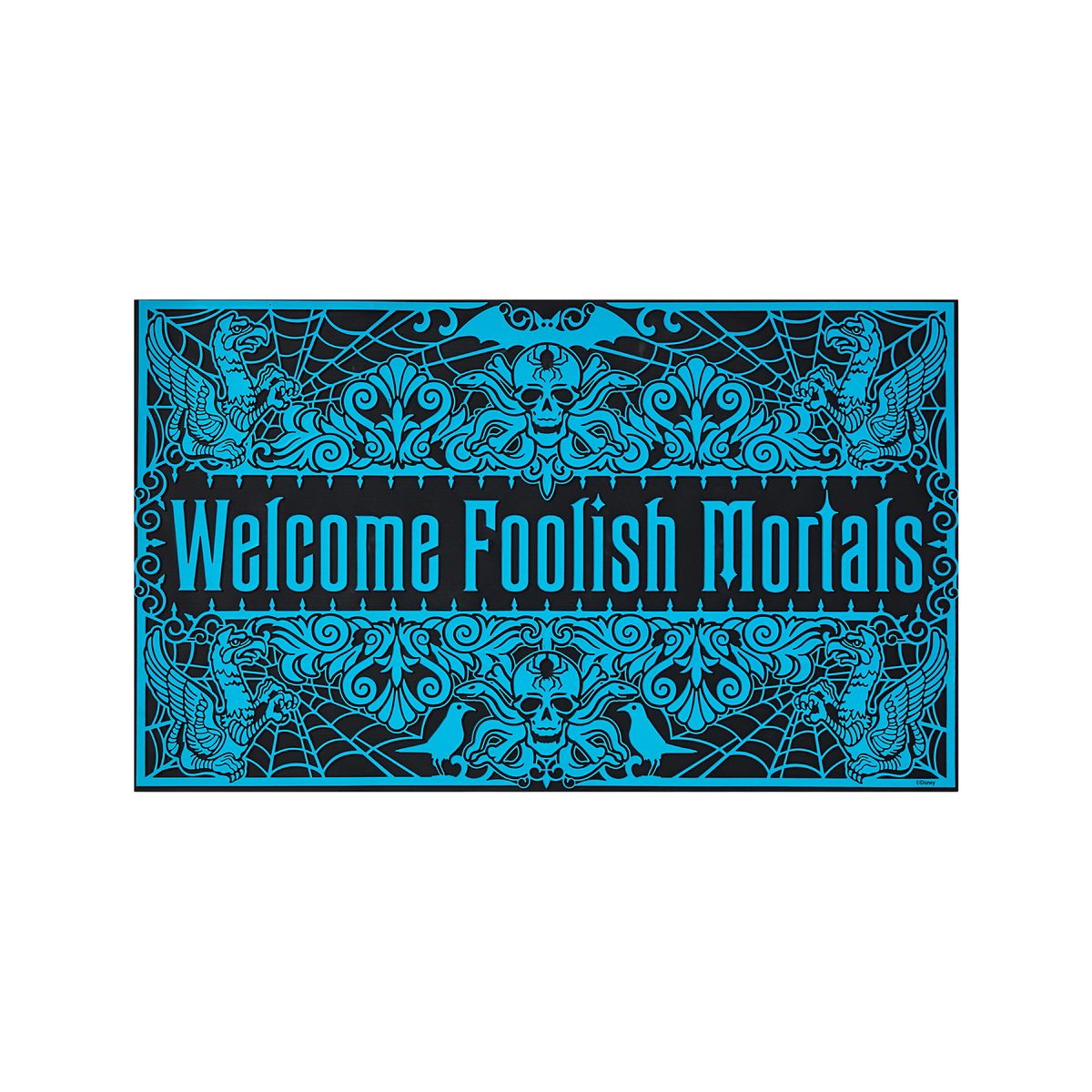 Welcome Foolish Mortals Doormat - Disney The Haunted Mansion BLACK / MULTI