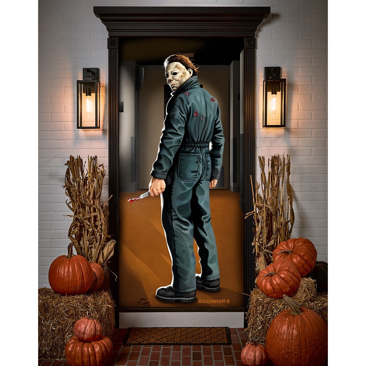Michael Myers Door Cover - Halloween II MULTI-COLOR