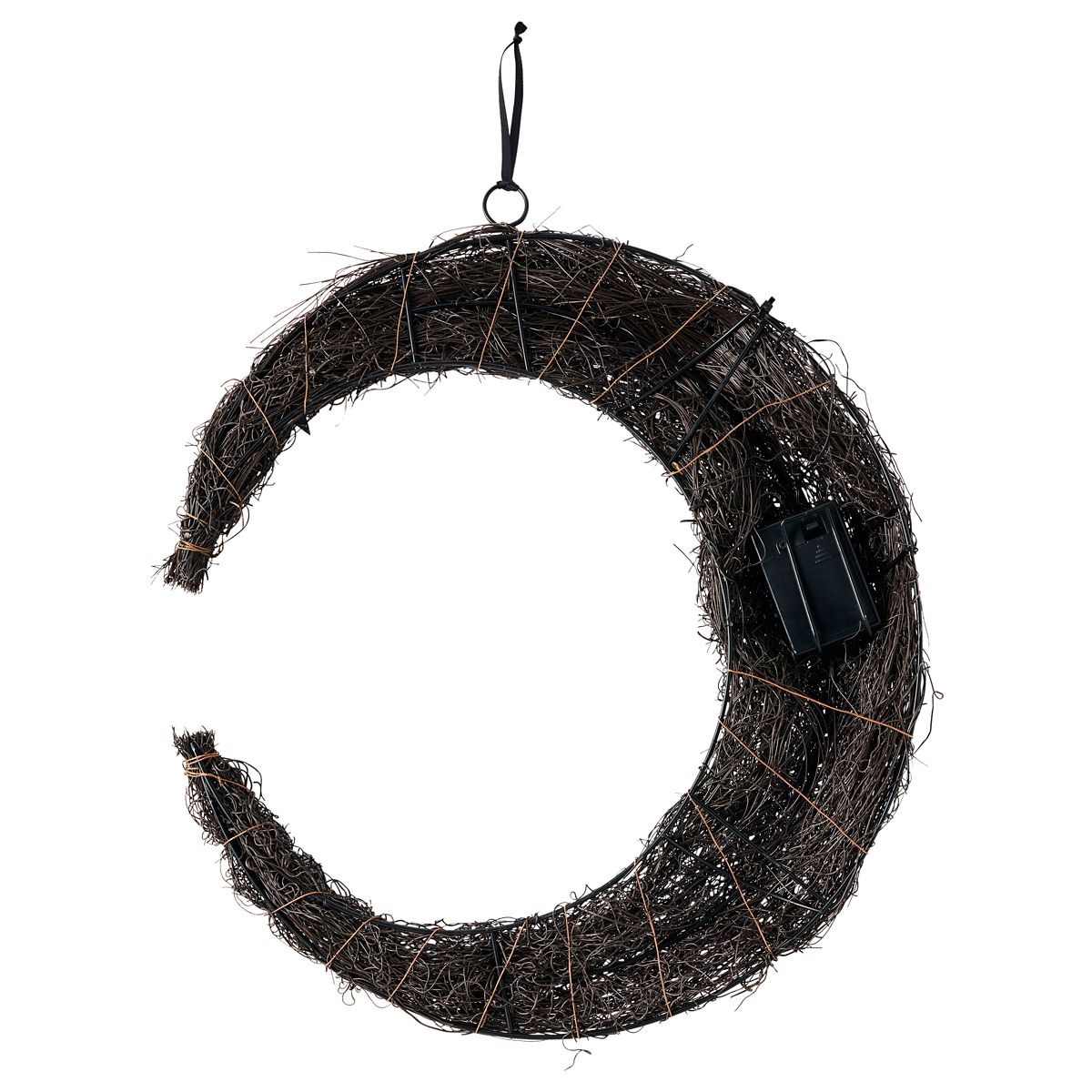 Light-Up Crescent Moon Wreath PURPLE