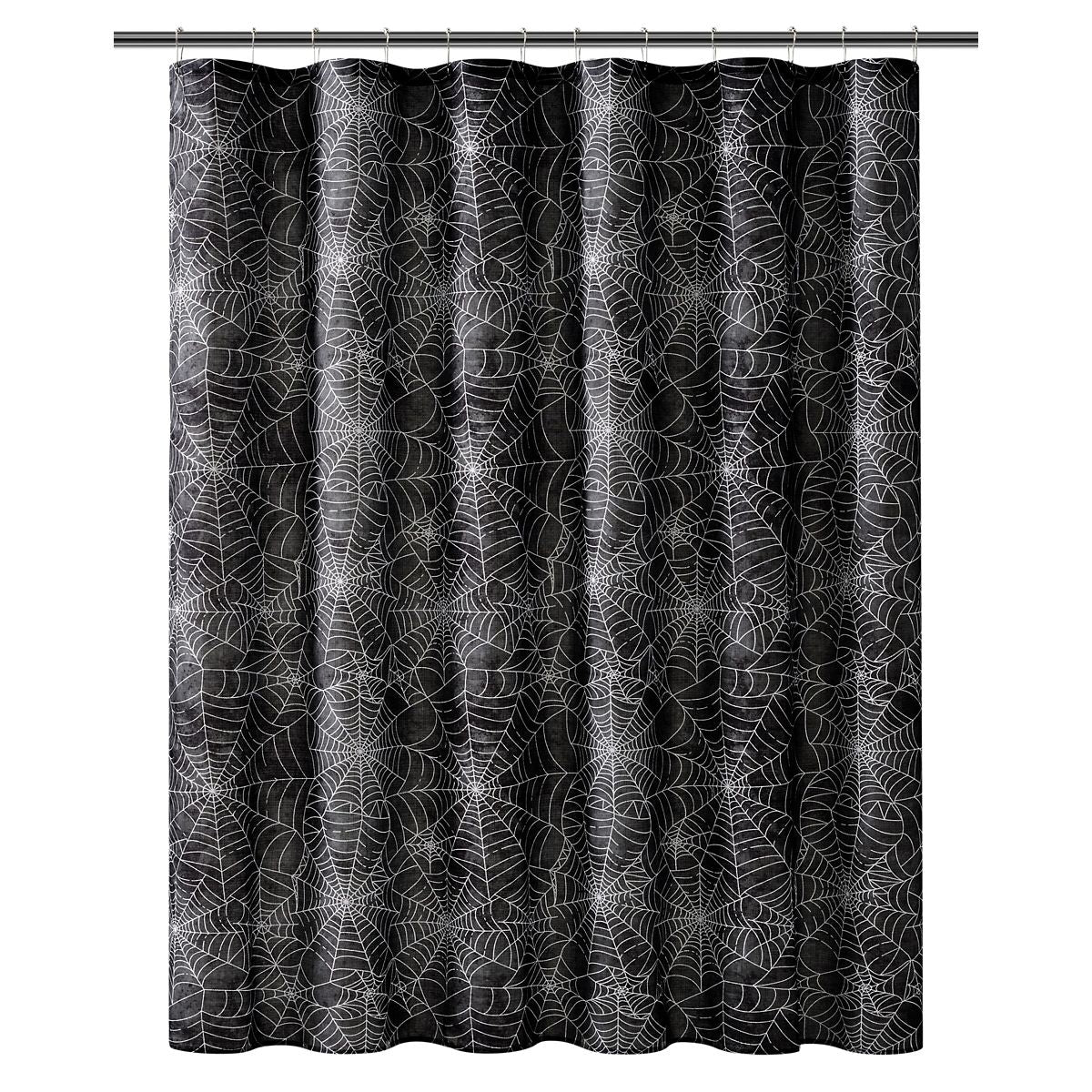 Spider Web Shower Curtain BLACK