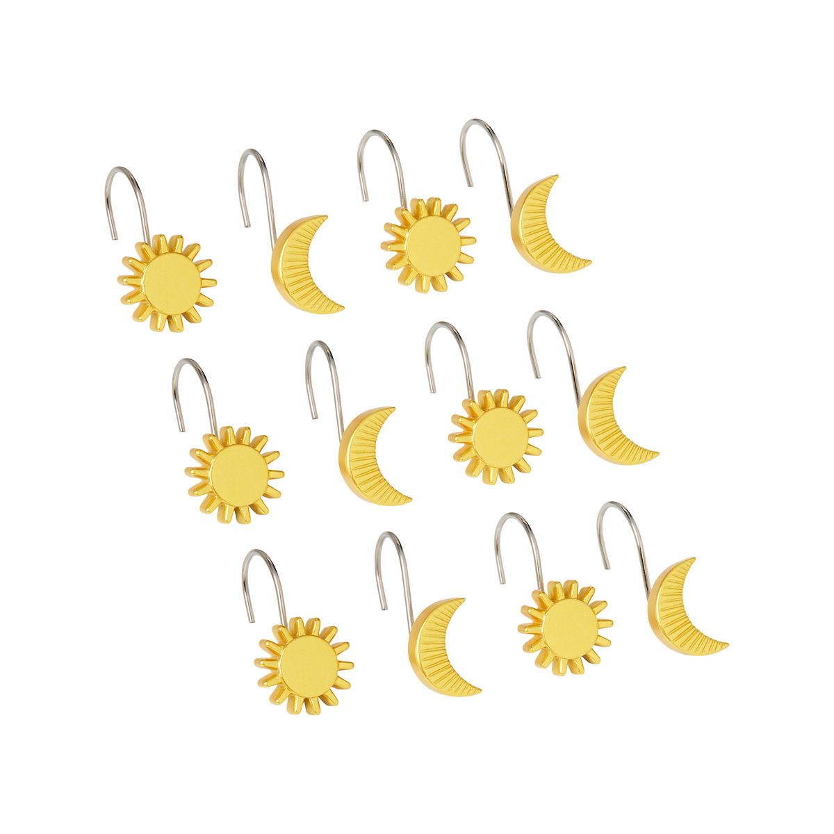 Celestial Noir Shower Hook Set BLACK/GOLD