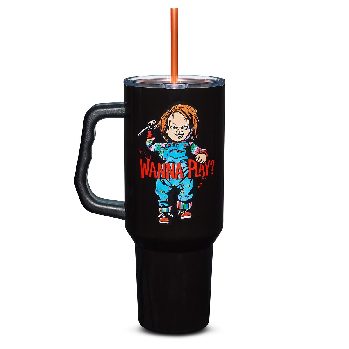 Chucky Wanna Play Travel Tumbler with Straw - 40 oz. MULTI-COLOR
