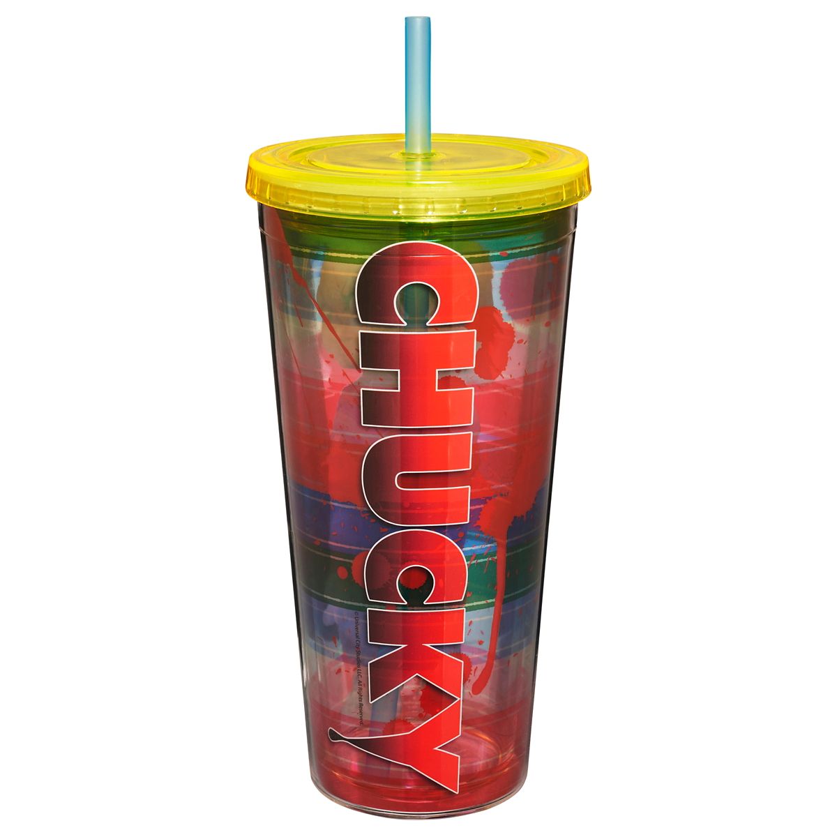 Striped Chucky Cup with Straw - 20 oz. MULTI-COLOR