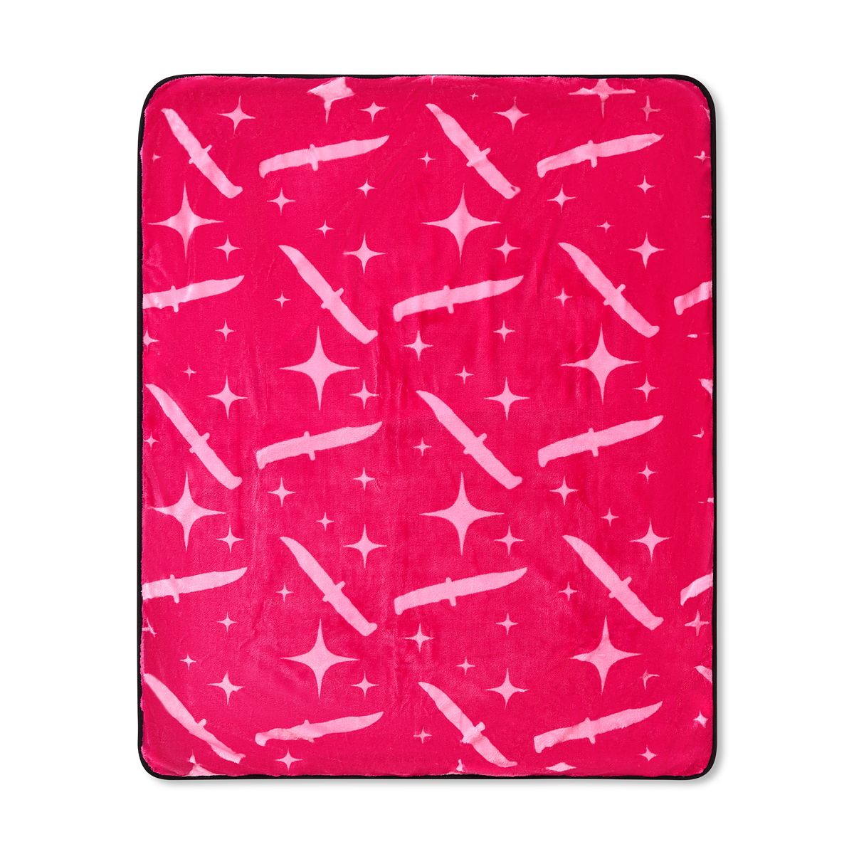 Ghost Face With Love Fleece Blanket BLACK AND PINK