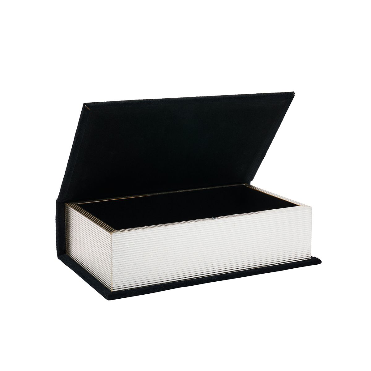 Velvet Ghost Book Trinket Box BLACK AND WHITE