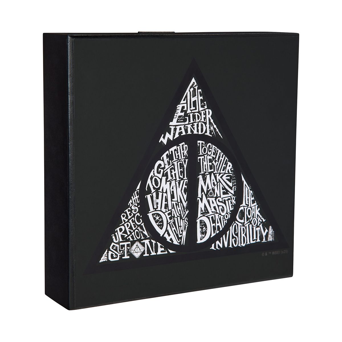 Deathly Hallows Tabletop Sign - Harry Potter BLACK AND WHITE